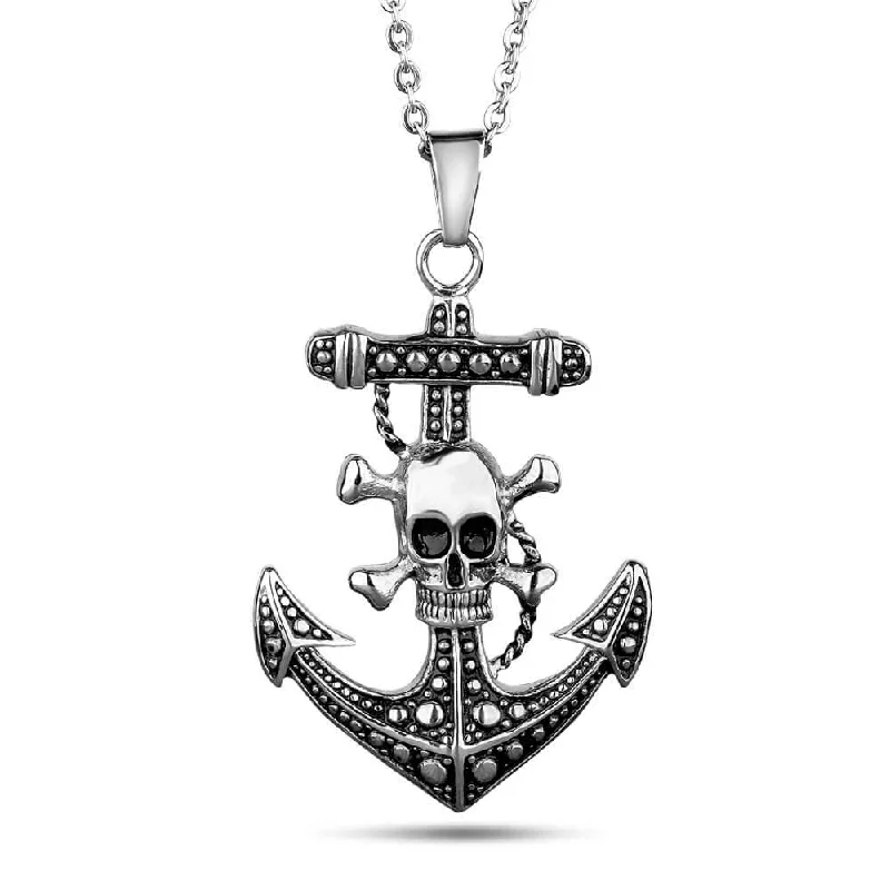 Anchors Aweigh Skull Pendant