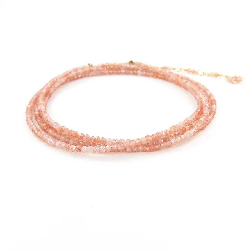 Blush Moonstone Wrap Bracelet & Necklace