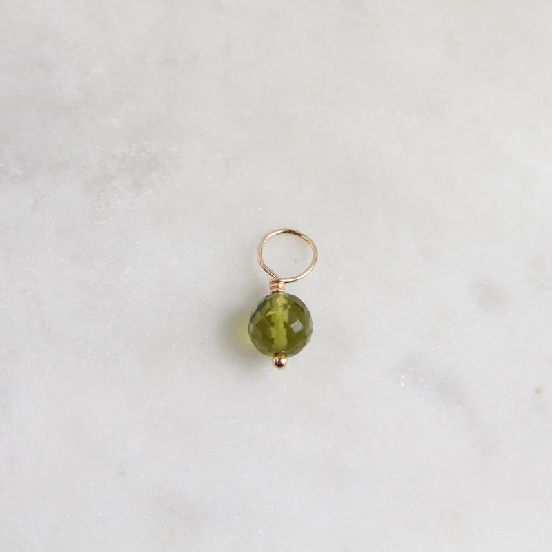 Peridot - Faceted Ball Gemstone Charm