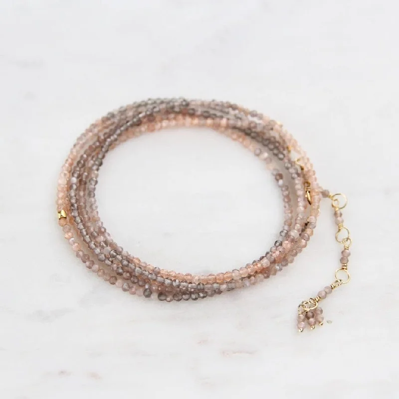 Ombre Mink Wrap Bracelet & Necklace