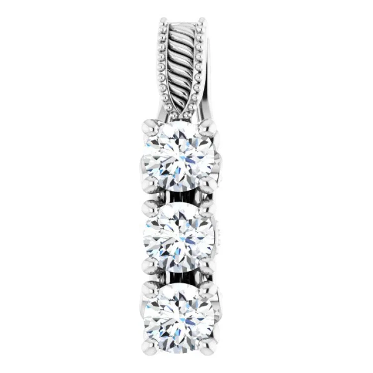 Platinum 5/8 CTW Natural Diamond Pendant