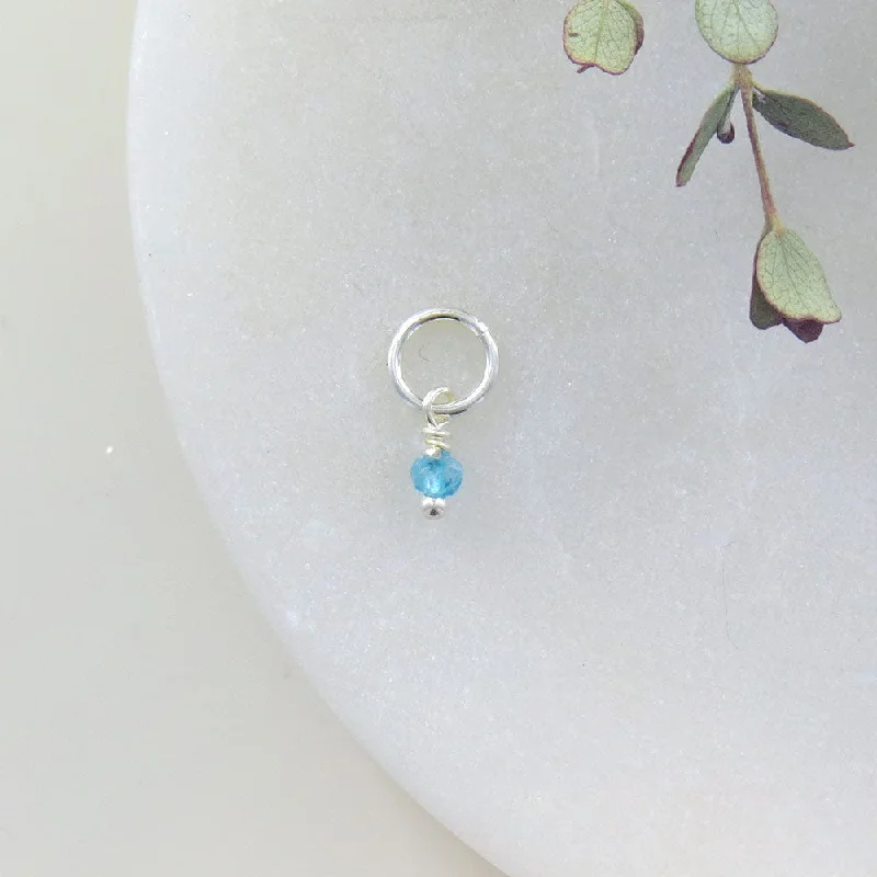 Tiny Birthstone - Blue Topaz