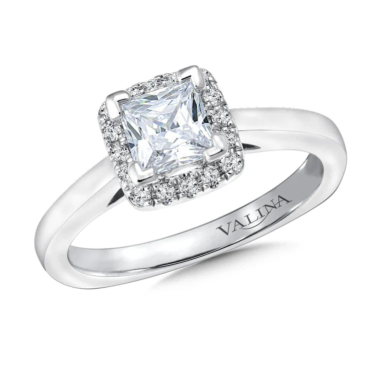 Cushion Shape Halo Diamond Engagement Ring