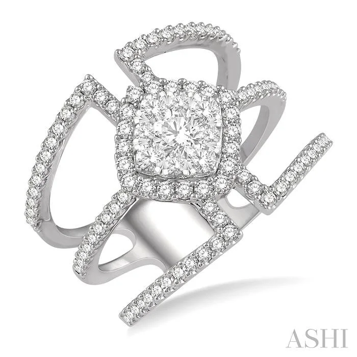 CUSHION SHAPE HALO LOVEBRIGHT DIAMOND FASHION RING