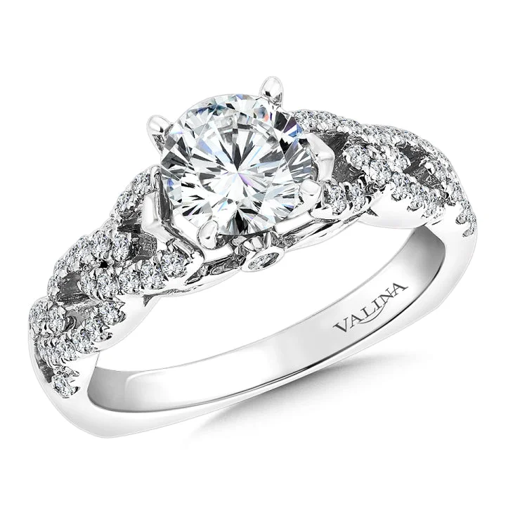 Spiral Style Diamond Engagement Ring