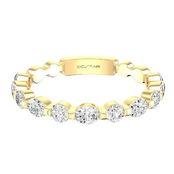 Alternating Oval & Round Diamond Band