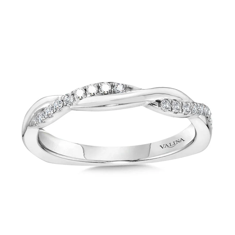 Crisscross Diamond Wedding Band