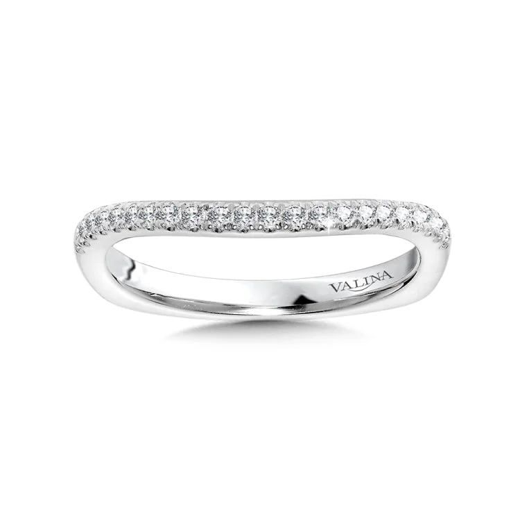 Curved Diamond Wedding Band