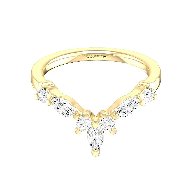 Marquise & Round Diamond V Band