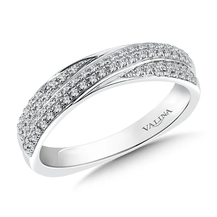 True fit matching diamond wedding band and a beautiful reminder of that special day for years to come.