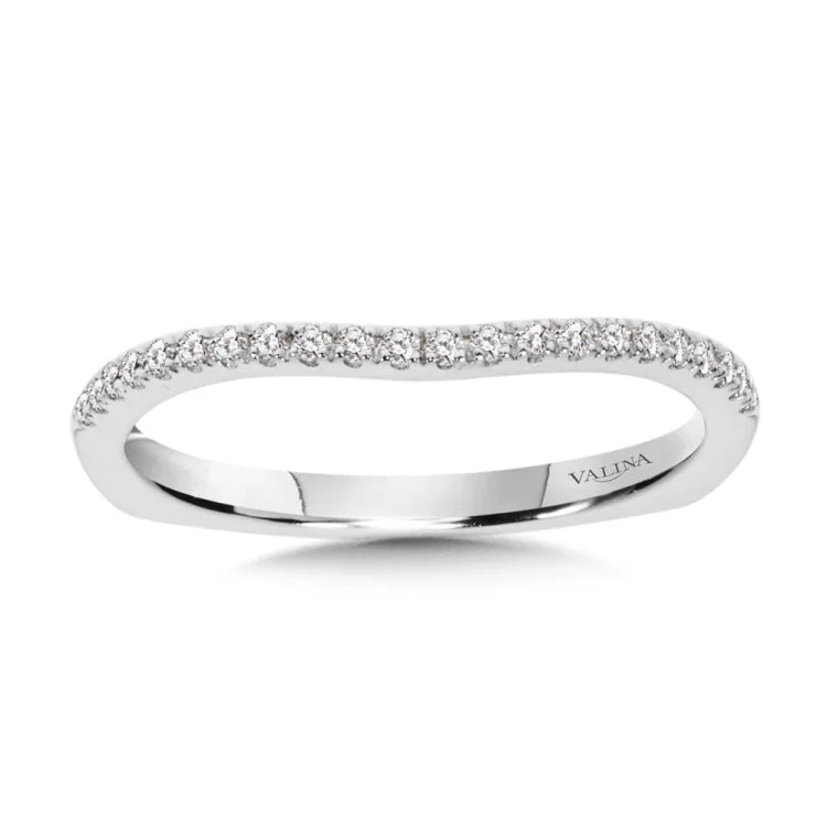 True fit matching diamond wedding band and a beautiful reminder of that special day for years to come.