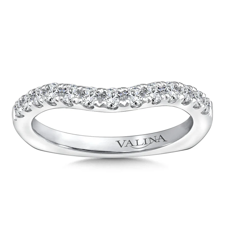 True fit matching diamond wedding band and a beautiful reminder of that special day for years to come.