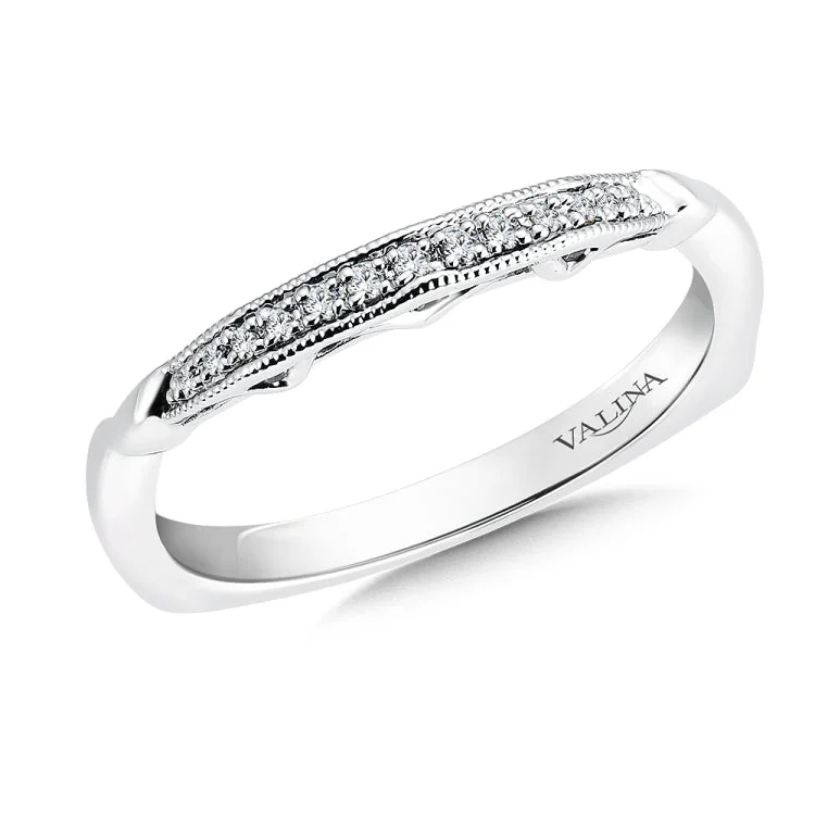 True fit matching diamond wedding band and a beautiful reminder of that special day for years to come.