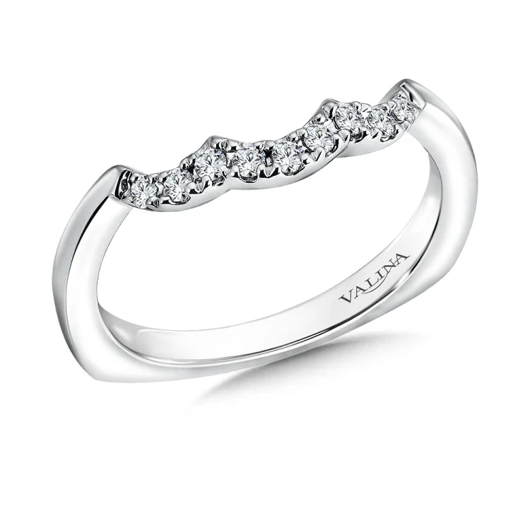 True fit matching diamond wedding band and a beautiful reminder of that special day for years to come.