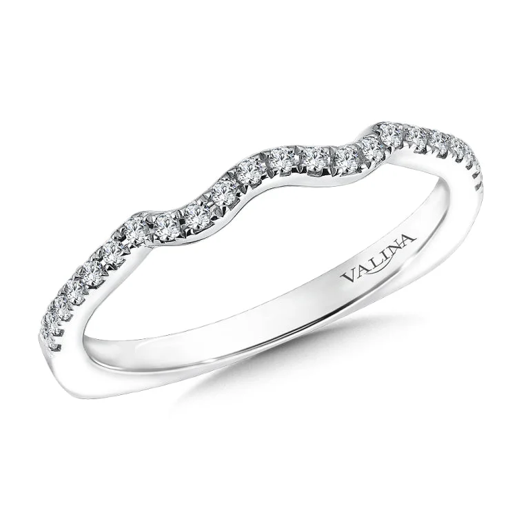 True fit matching diamond wedding band and a beautiful reminder of that special day for years to come.