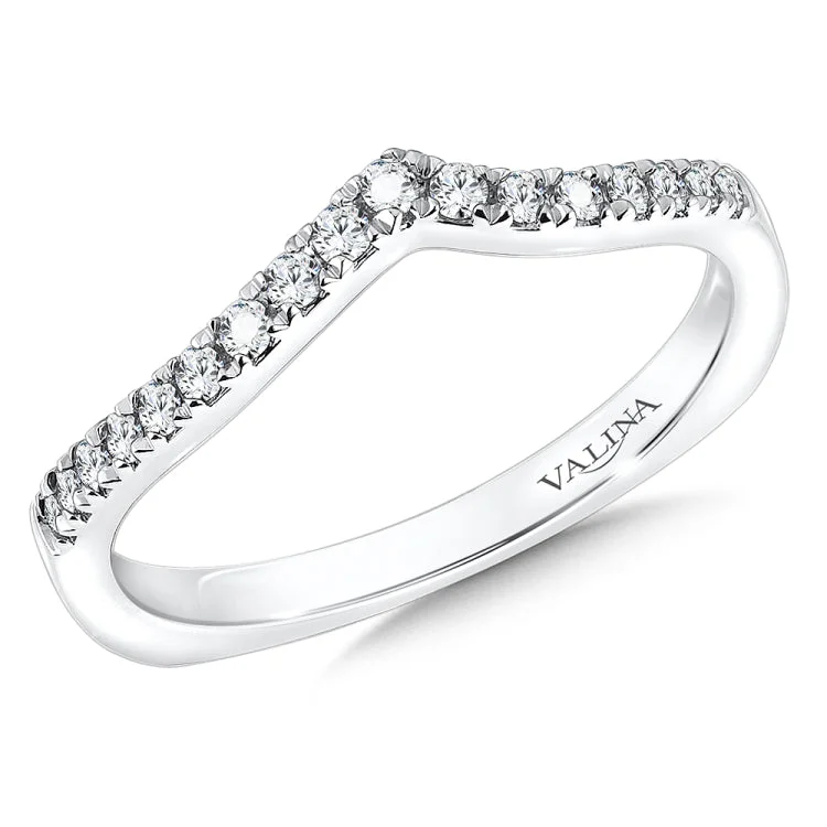 True fit matching diamond wedding band and a beautiful reminder of that special day for years to come.