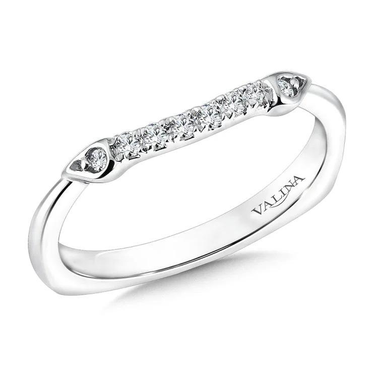 True fit matching diamond wedding band and a beautiful reminder of that special day for years to come.