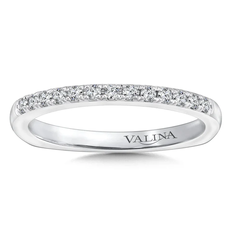 True fit matching diamond wedding band and a beautiful reminder of that special day for years to come.