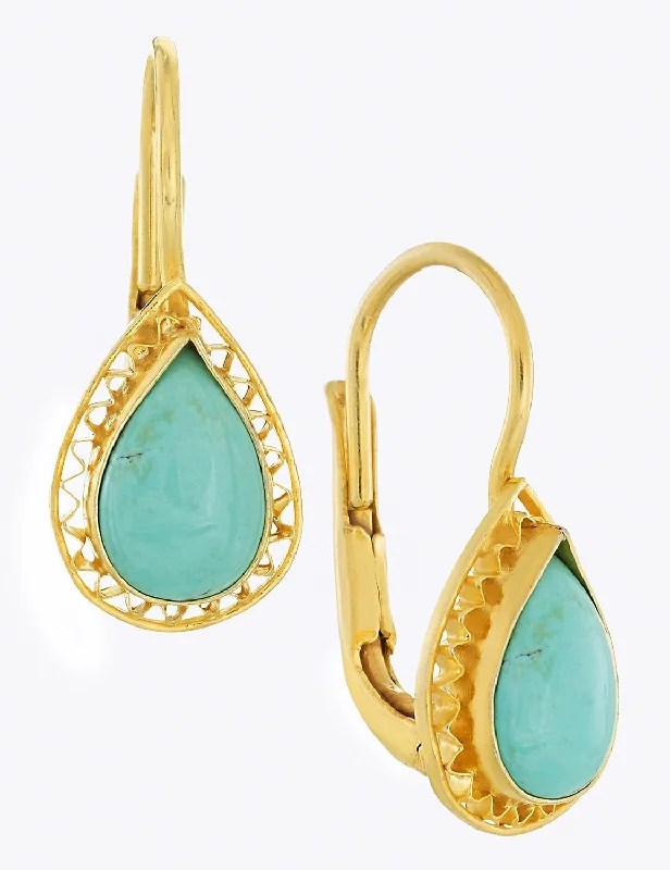 Duchess Of Marlborough Turquoise Earrings