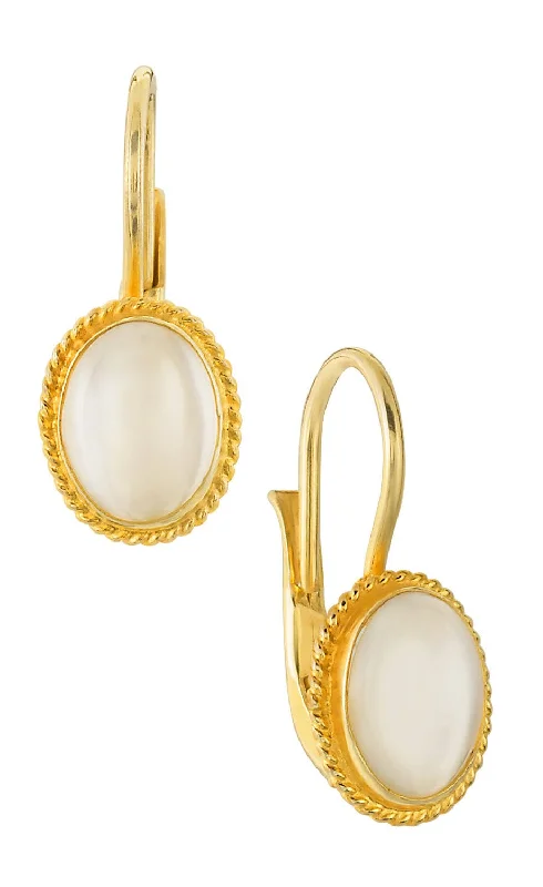 Georgian Drop Moonstone Earrings