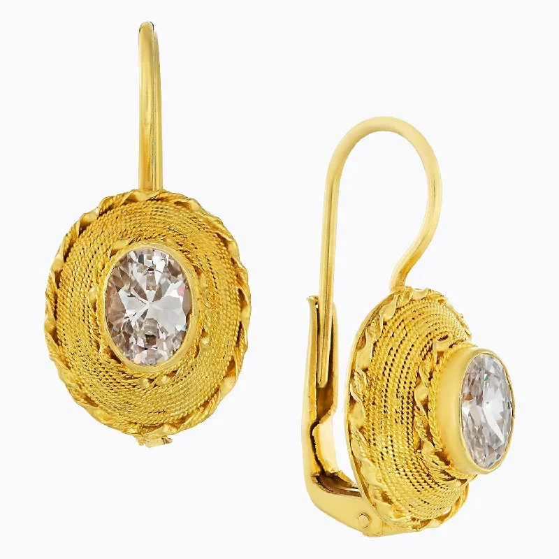 Greco-Roman Cubic Zirconia Earrings