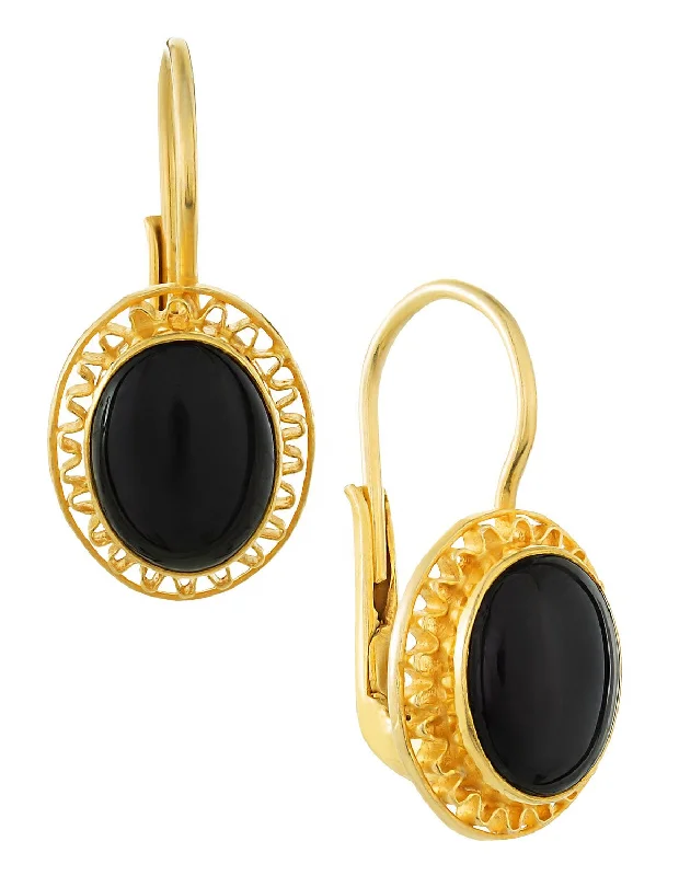 Onyx Parlor Drop Earrings