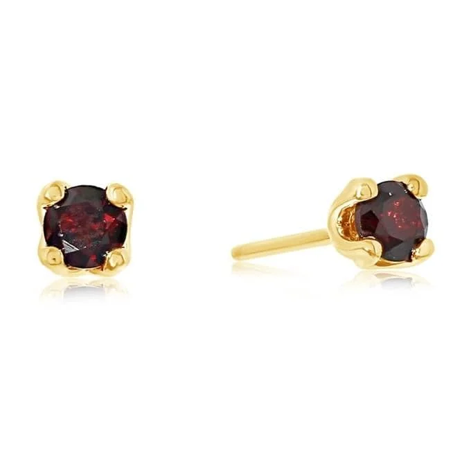 1/2 Carat Garnet Stud Earrings