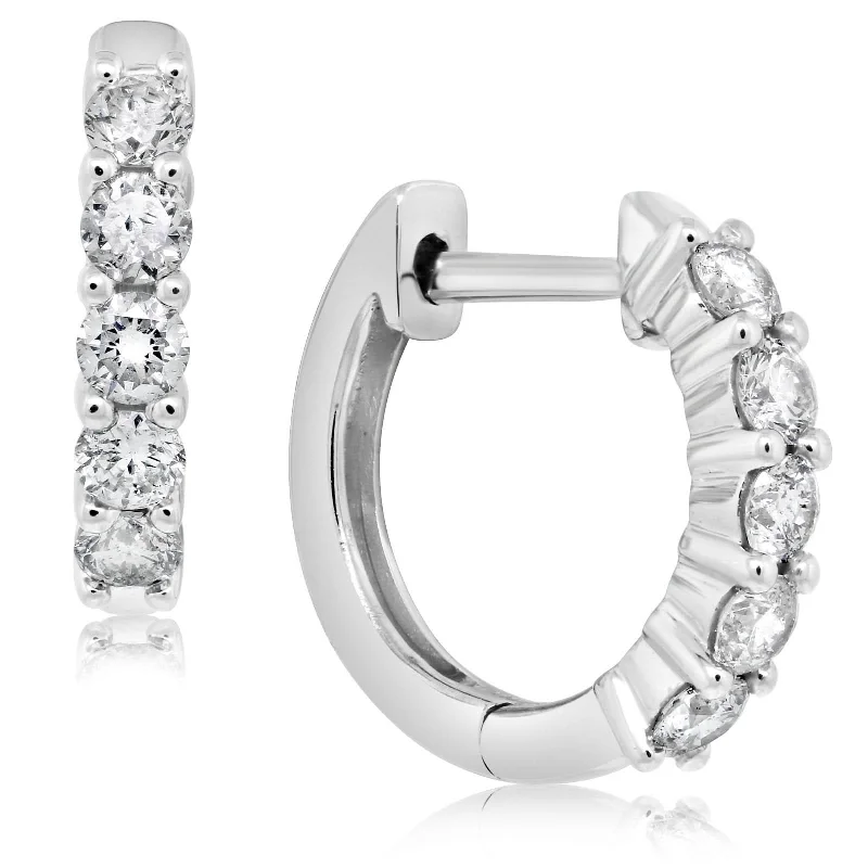 .50 Carat 12mm Diamond Hoops