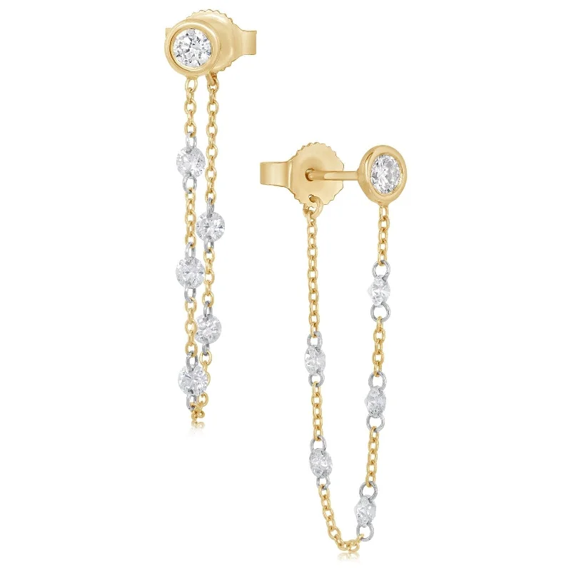 ARESA NEW YORK Diamond Dangle Earrings