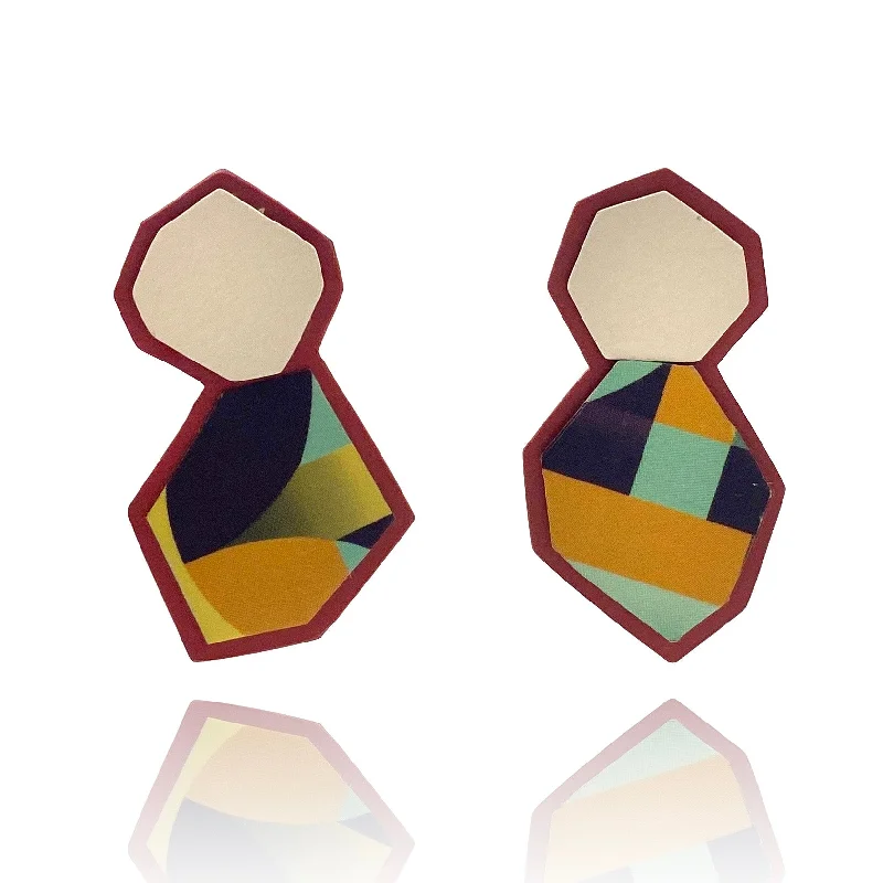 Burgundy Anna Brew Studs