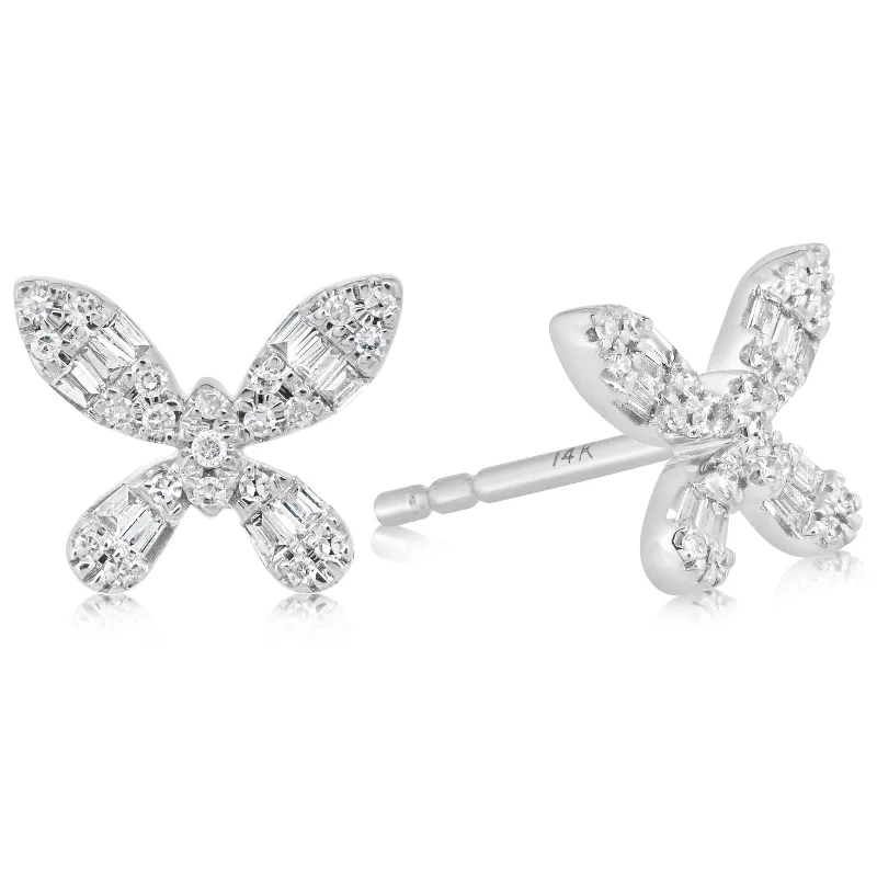 Diamond Butterfly Earrings