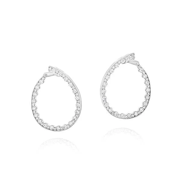 Diamond Front-To-Back Hoop Earrings