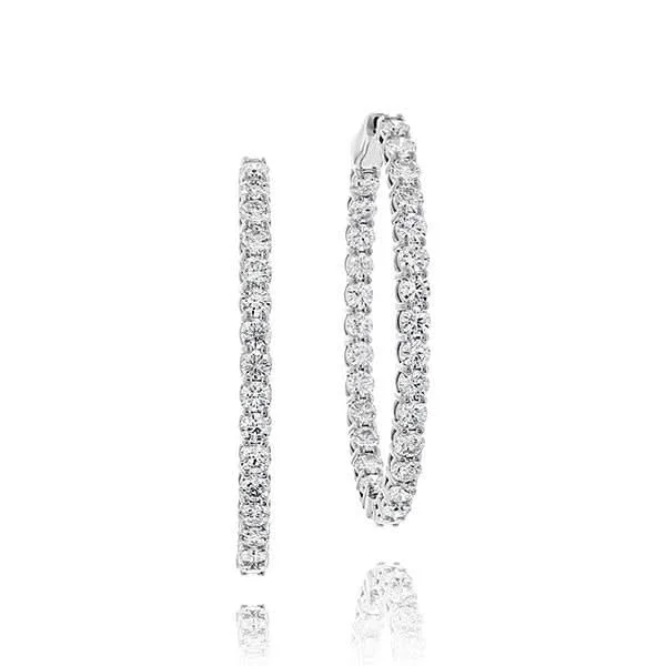 Diamond Inside-Outside Hoop Earrings