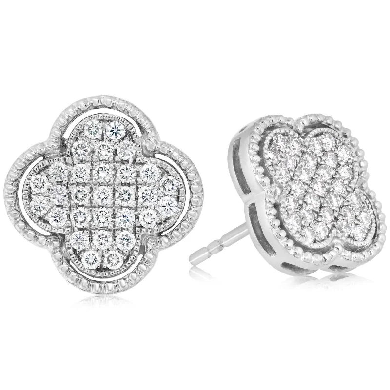 Diamond Quatrefoil Earrings