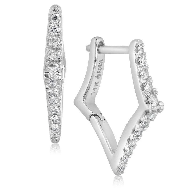 Diamond Shape Diamond Earrings