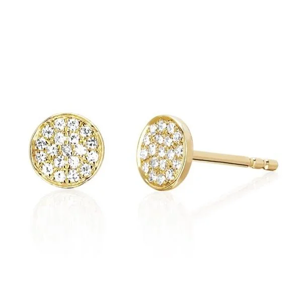 EF COLLECTION Mini Diamond Disc Studs