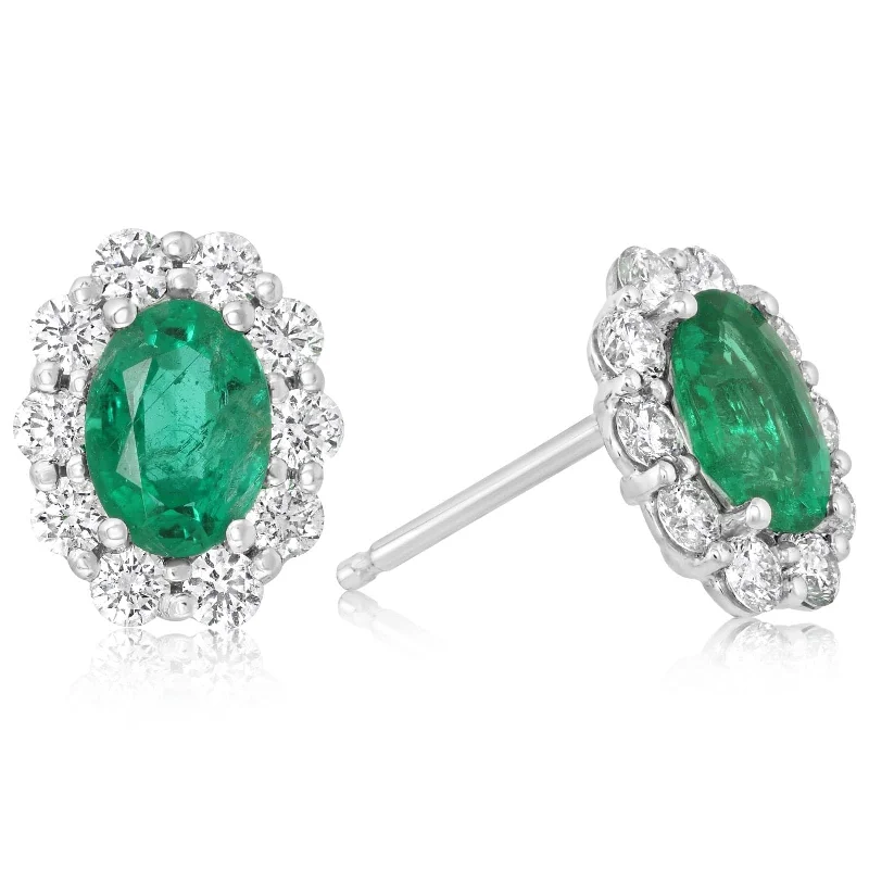 Emerald & Diamond Earrings