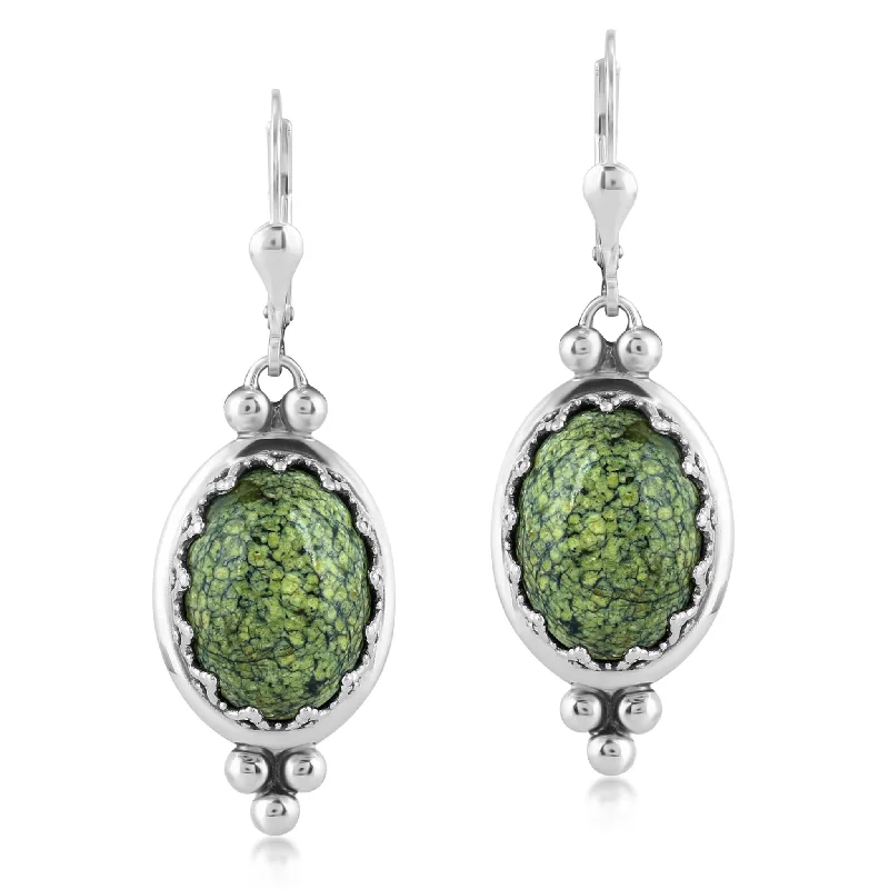 EXCLUSIVELY OURS! Sterling Silver Serpentine Crown Detail Lever Back Earrings