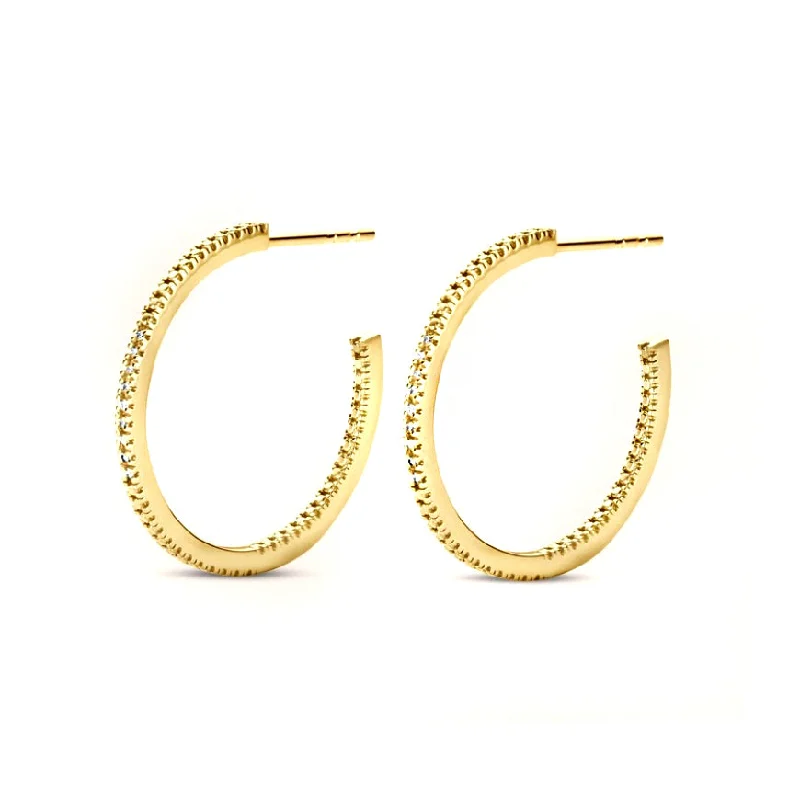 Gold and Diamond Hoops