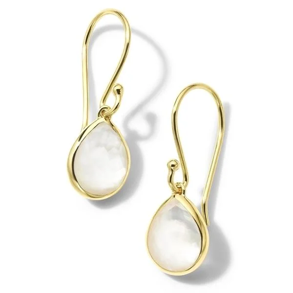 IPPOLITA Rock Candy Teeny Teardrop Earrings in Mother of Pearl