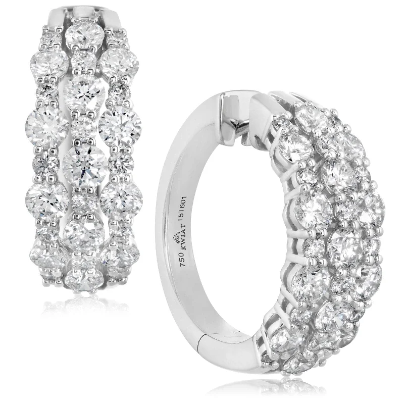 KWIAT Lyric Three Row Diamond Hoops