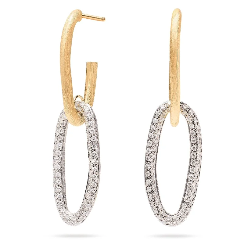 MARCO BICEGO Jaipur Diamond Link Drop Earrings.