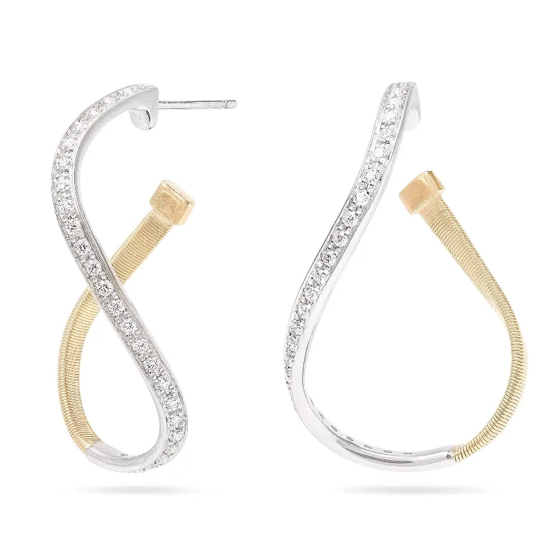 MARCO BICEGO Marrakech Small Twisted Diamond Hoops