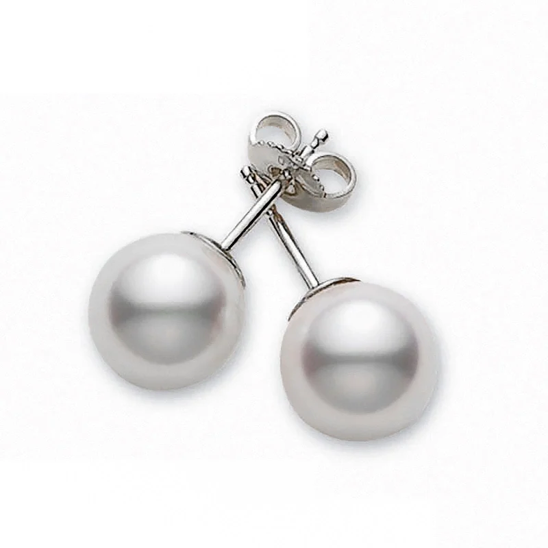 MIKIMOTO 7.5-8mm Pearl Stud Earrings