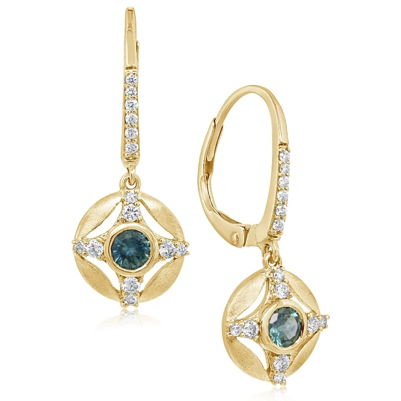 Montana Sapphire & Diamond Drop Earrings