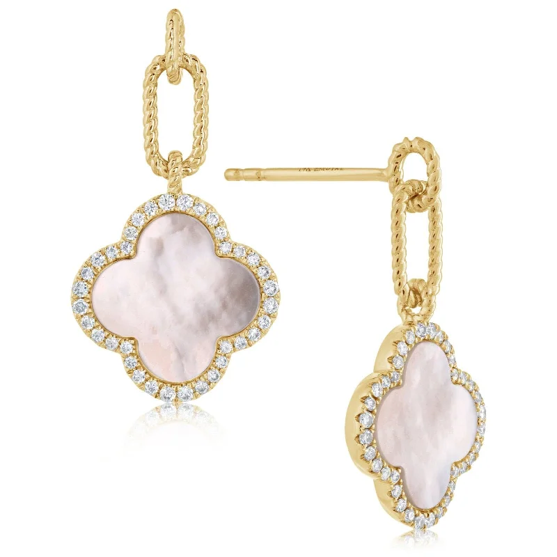 Mother-of-Pearl & Diamond Earrings