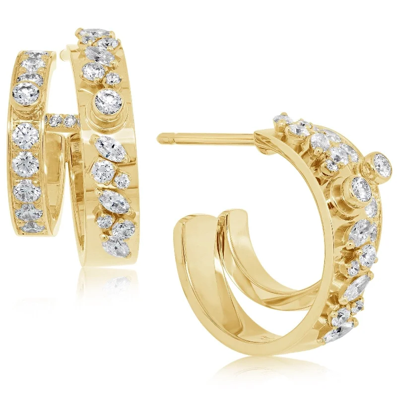 NOUVEL HERITAGE Under the Stars Mood Diamond Hoops