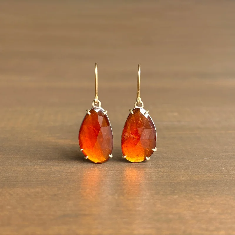 Orange Spessartite Garnet Vanity Earrings