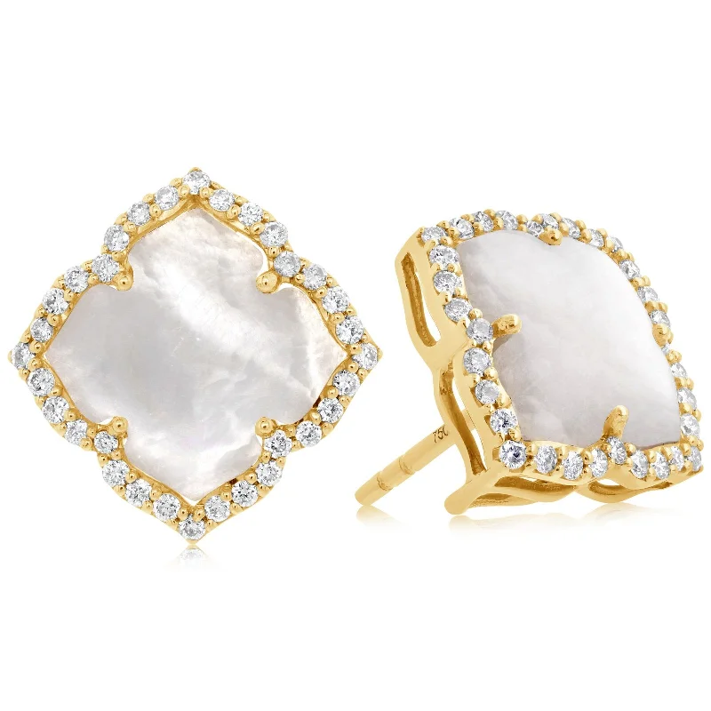 PIRANESI Mother of Pearl & Diamond Earrings