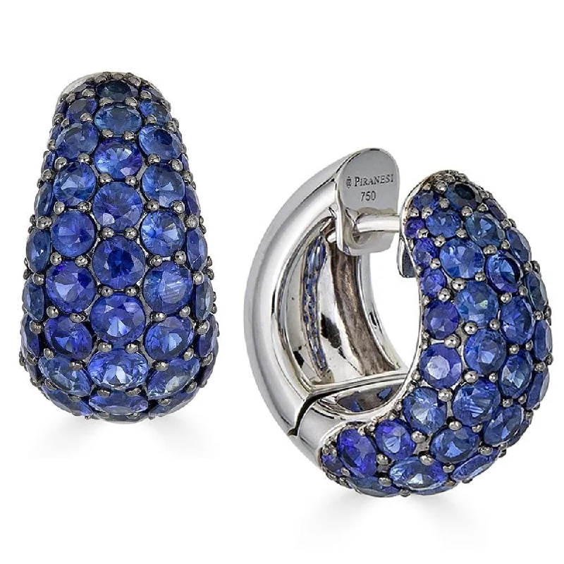 PIRANESI Sapphire Pave Huggie Hoops